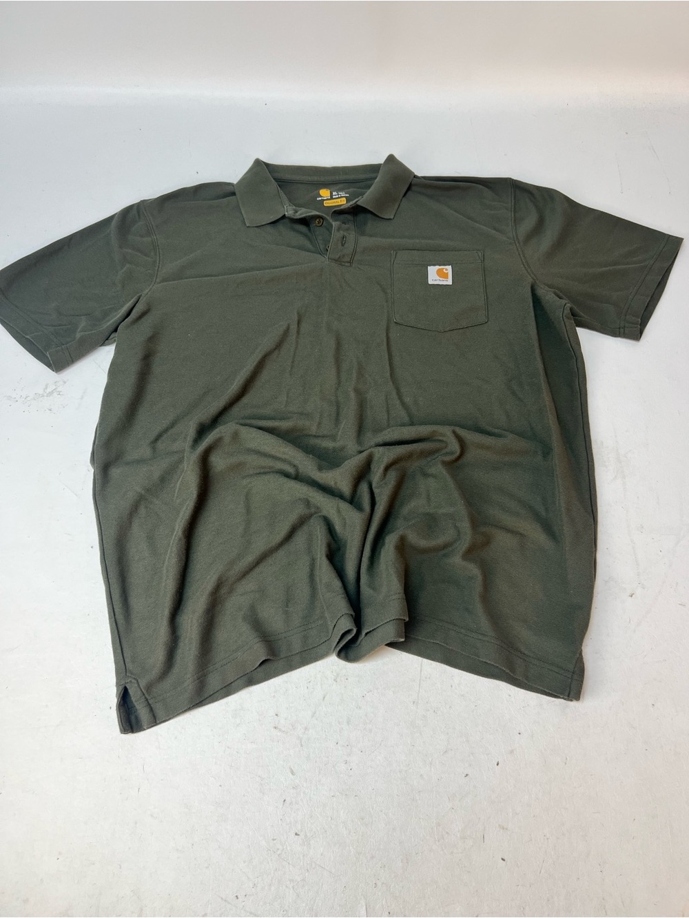 Carhartt Men's Olive Polo with Chest Pocket